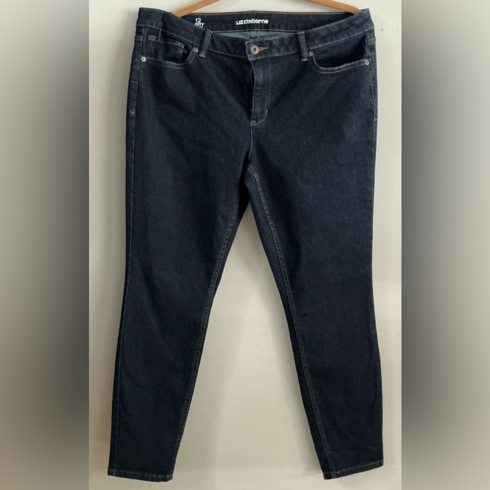 Liz Claiborne CIty Skinny Jeans 12R Dark Indigo Never Worn